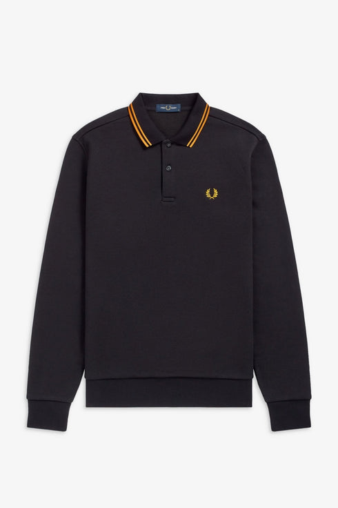 Polo Uomo rovescio in pile Nero Fred Perry- Francavilla Moda